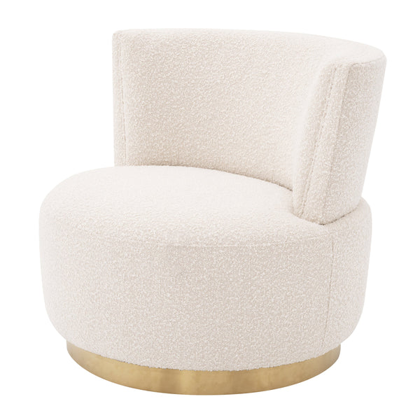 Swivel Chair Alonso Boucle Cream